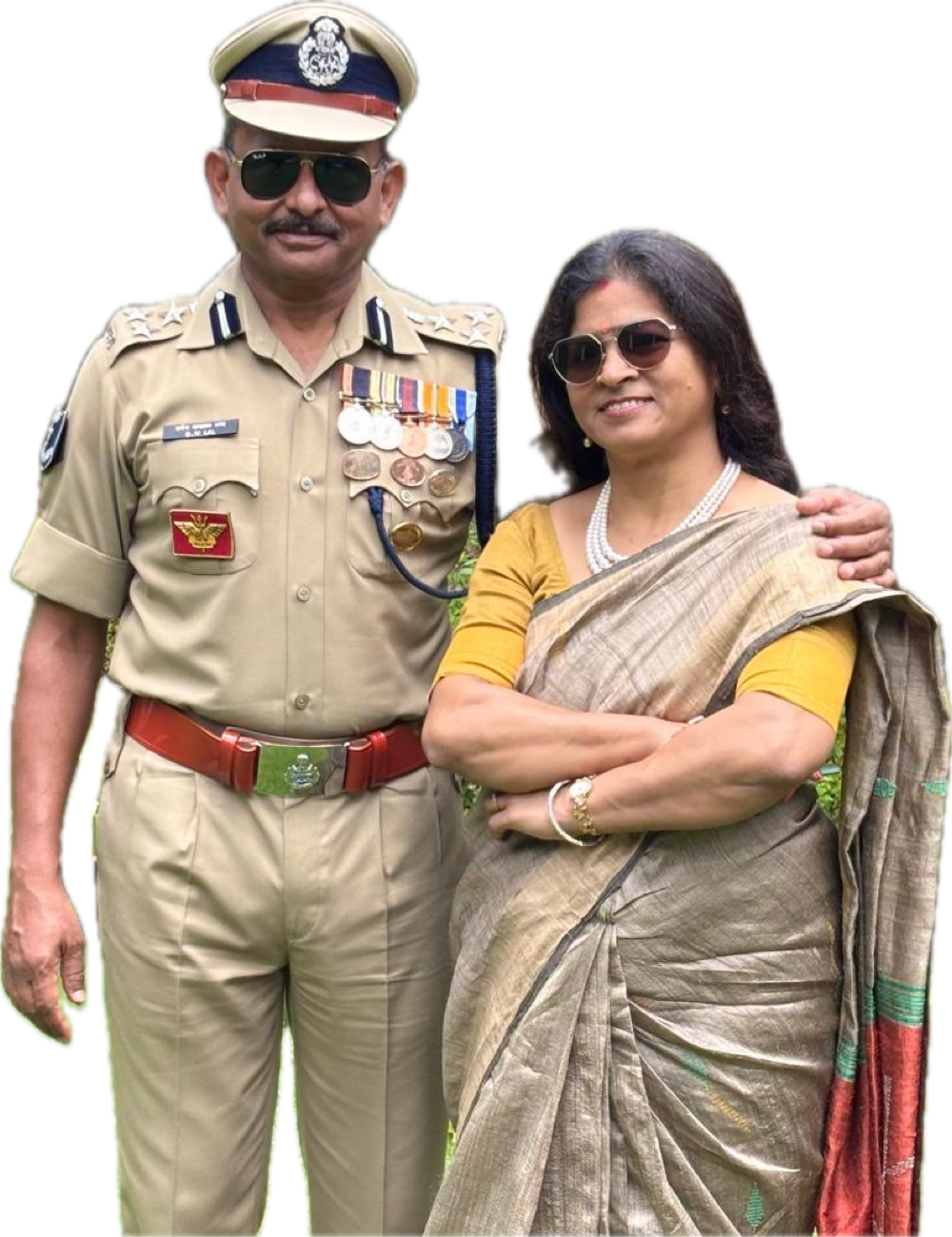Shri Dharmendra Narain Lal with his wife